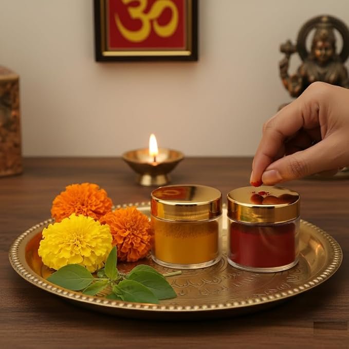 Sacred Haldi and Kumkum for Pooja -Haldi Kumkum (Haldi+Kumkum 50g each)