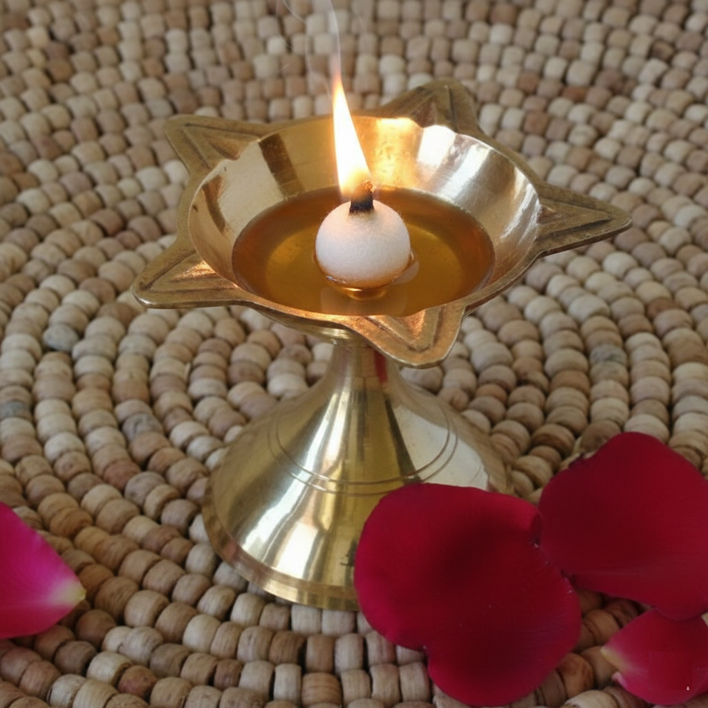 Phool Batti โ Premium Round Cotton Wicks for Ghee Lamps -Handmade Pure White Ghee Wicks(100 Pcs) (Ghee Lamp Wicks)