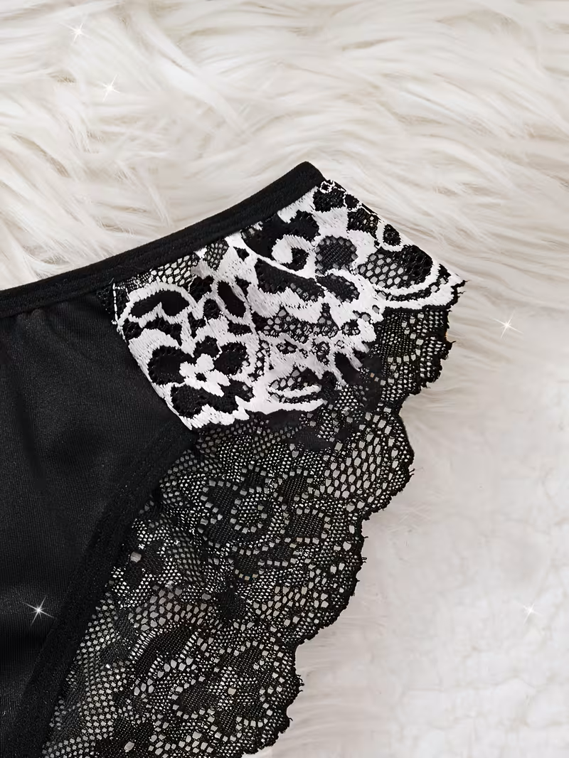2pcs Women'S Sexy Lingerie Set -2-Piece Contrast Floral Lace Nightgown Set โ V-Neck Babydoll & Matching Panty-Chemise Set-Floral Patchwork Babydoll with Panties โ Elegant Sleepwear-Bridal Lingarie (Bl
