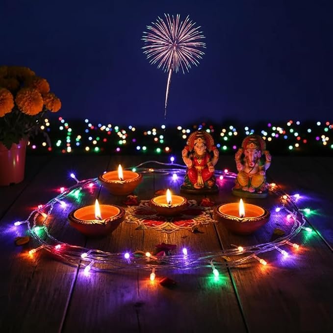 Solar Powered LED String Lights, 100 LED Waterproof Outdoor Fairy Lights for Garden, Patio, Balcony, Ramadan & Party Decorations