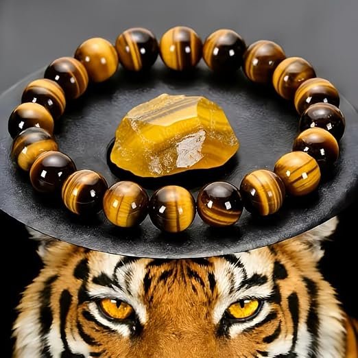 Tiger Eye Bracelet.8Mm Tiger Eye Stone Bracelets Suitable for Men And Women