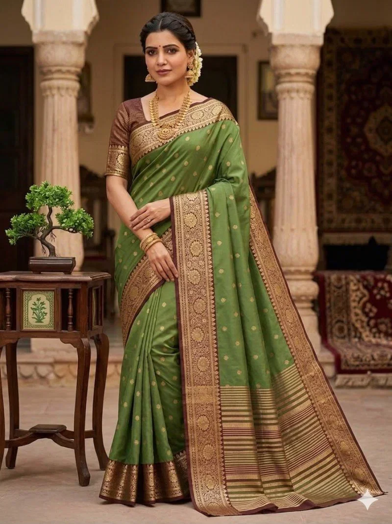 Pure Mercerised Soft Silk Meenakari Work Saree Collection VF-Kaavya-Vol1