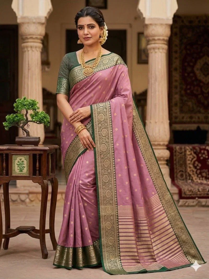 Pure Mercerised Soft Silk Meenakari Work Saree Collection VF-Kaavya-Vol1